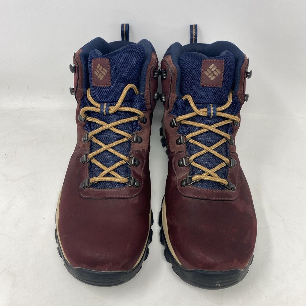COLUMBIA Newton Ridge Plus II Waterproof Hiking Boots Burgundy Sz 13